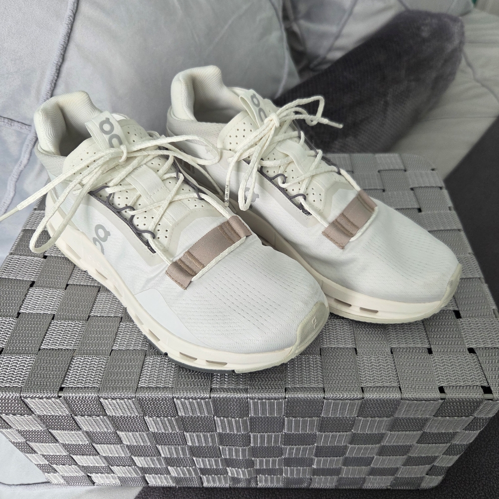 On Cloudnova 2 Womens White and Cream Sneaker